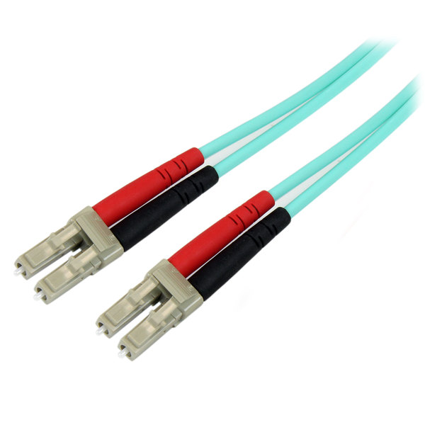 Startech.Com 2m LC Fiber Optic Cable 10Gb Aqua - MM Duplex 50/125 - LSZH A50FBLCLC2